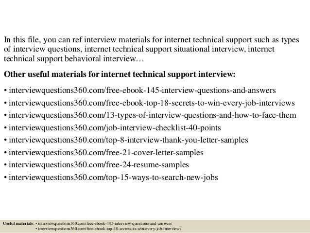 technical support interview questions and answers