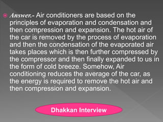 Top 10 interview question with answer for automobile | PPTX