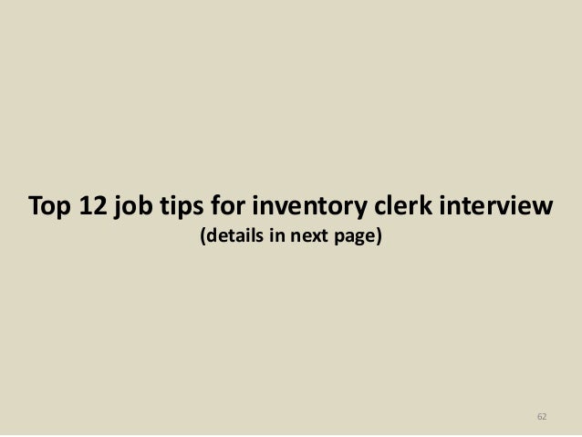 Property Inventory Clerk Job Description - RAELST