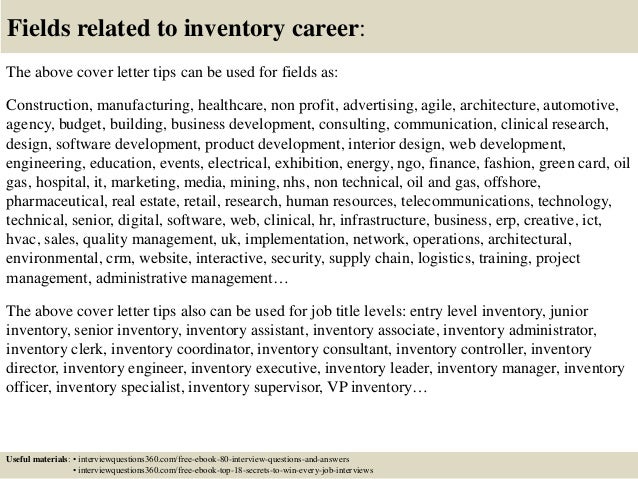 Top 10 inventory cover letter tips Top 10 inventory cover letter tips
