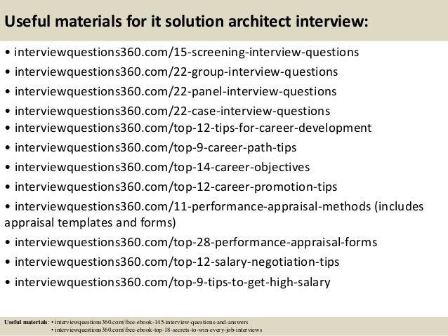 Top 10 it solution architect interview questions and answers