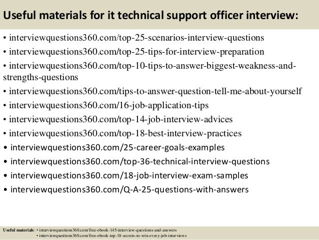 interview questions for it support