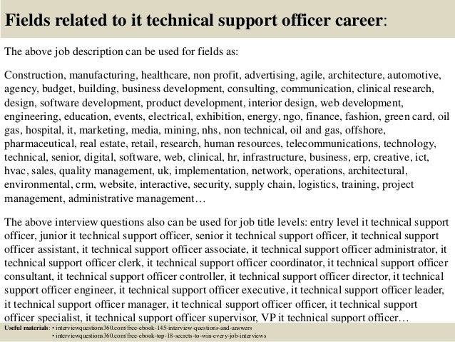 Top 10 it technical support officer interview questions and answers Top 10 it technical support officer interview questions and answers