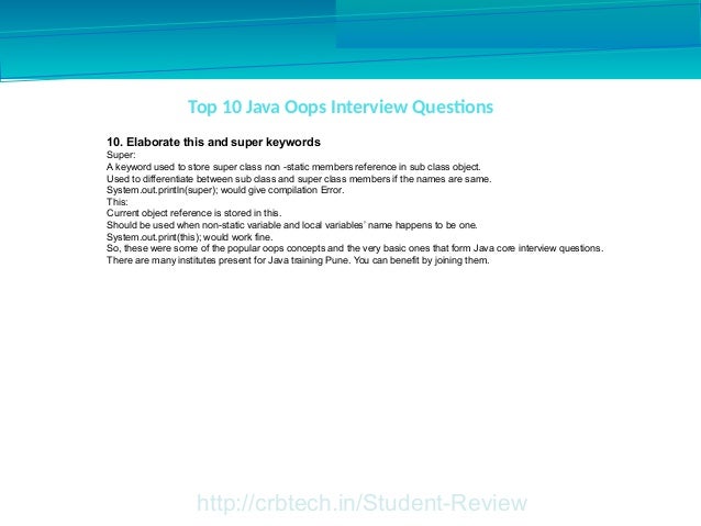 basics of oops interview questions basics of oops interview questions