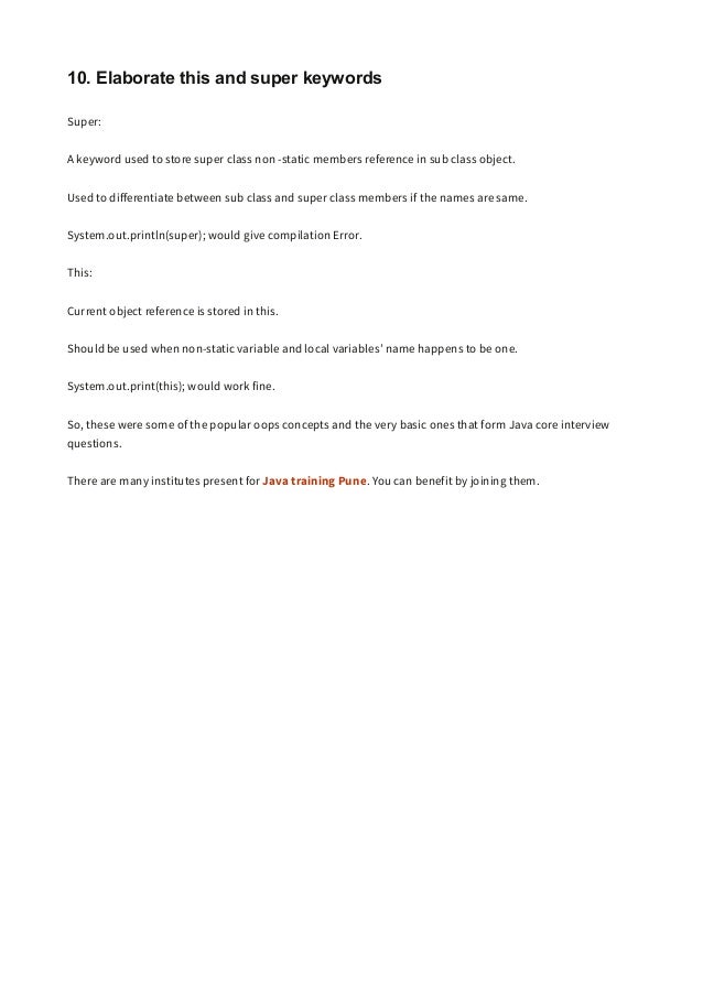 basics of oops interview questions basics of oops interview questions