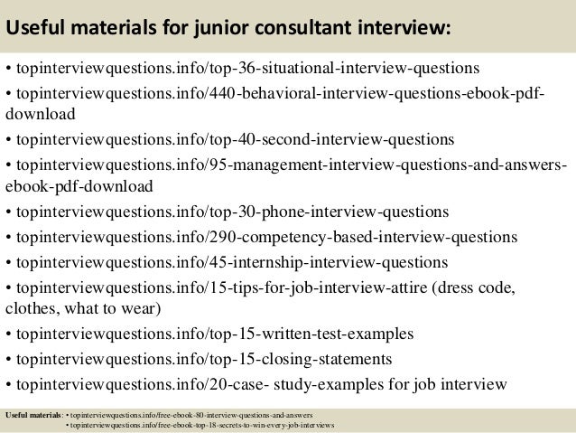 Consulting interview questions case studies