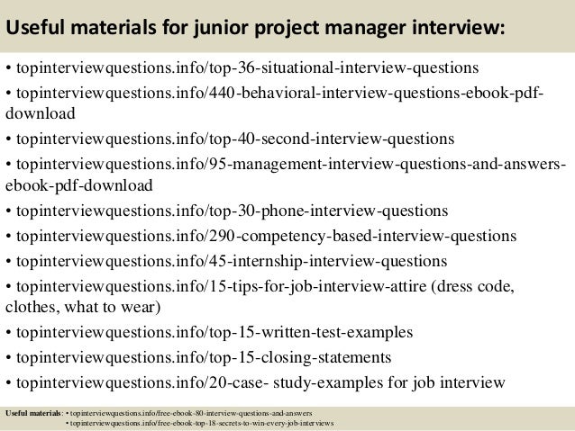 Top 10 Junior Project Manager Interview Questions And Answers
