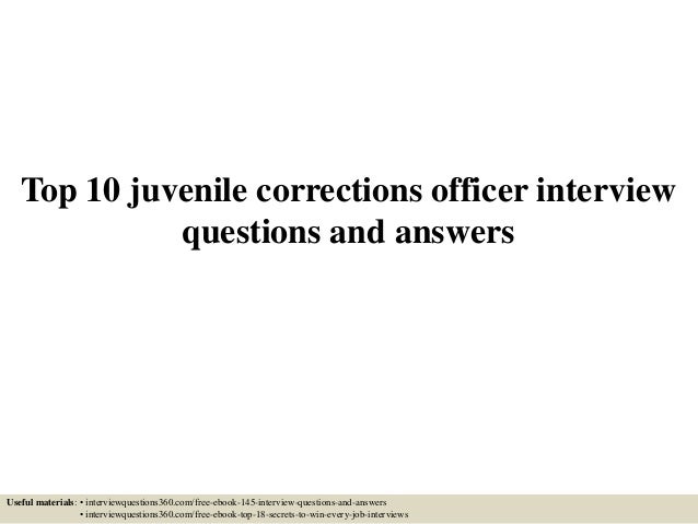 Juvenile corrections officer cover letter