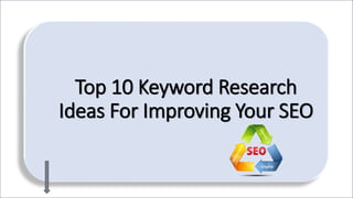 Top 10 Keyword Research
Ideas For Improving Your SEO
 