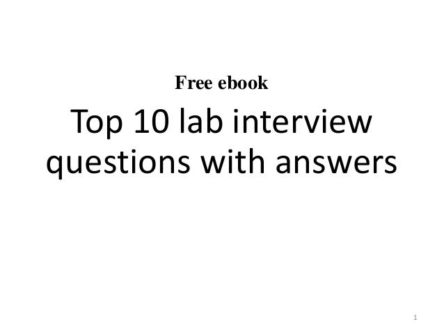 research lab interview questions