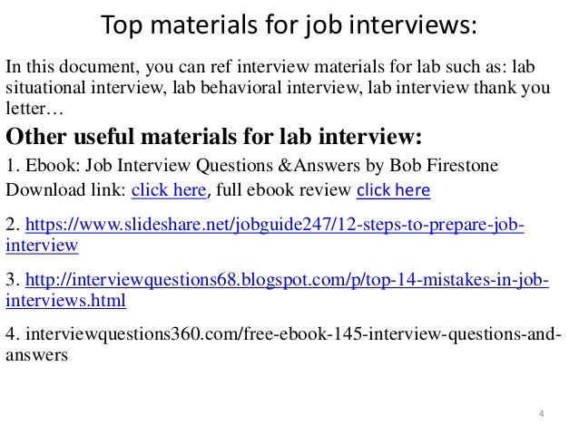 top 10 lab interview questions with answers pdf lab tech interview questions