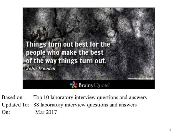 laboratory technician interview questions