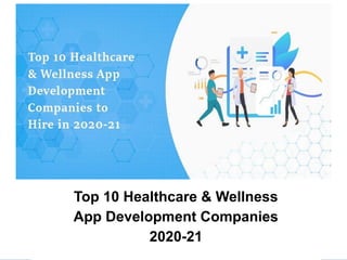 Top 10 Healthcare & Wellness
App Development Companies
2020-21
 