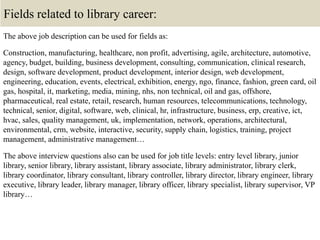Top 10 library interview questions and answers | PPTX
