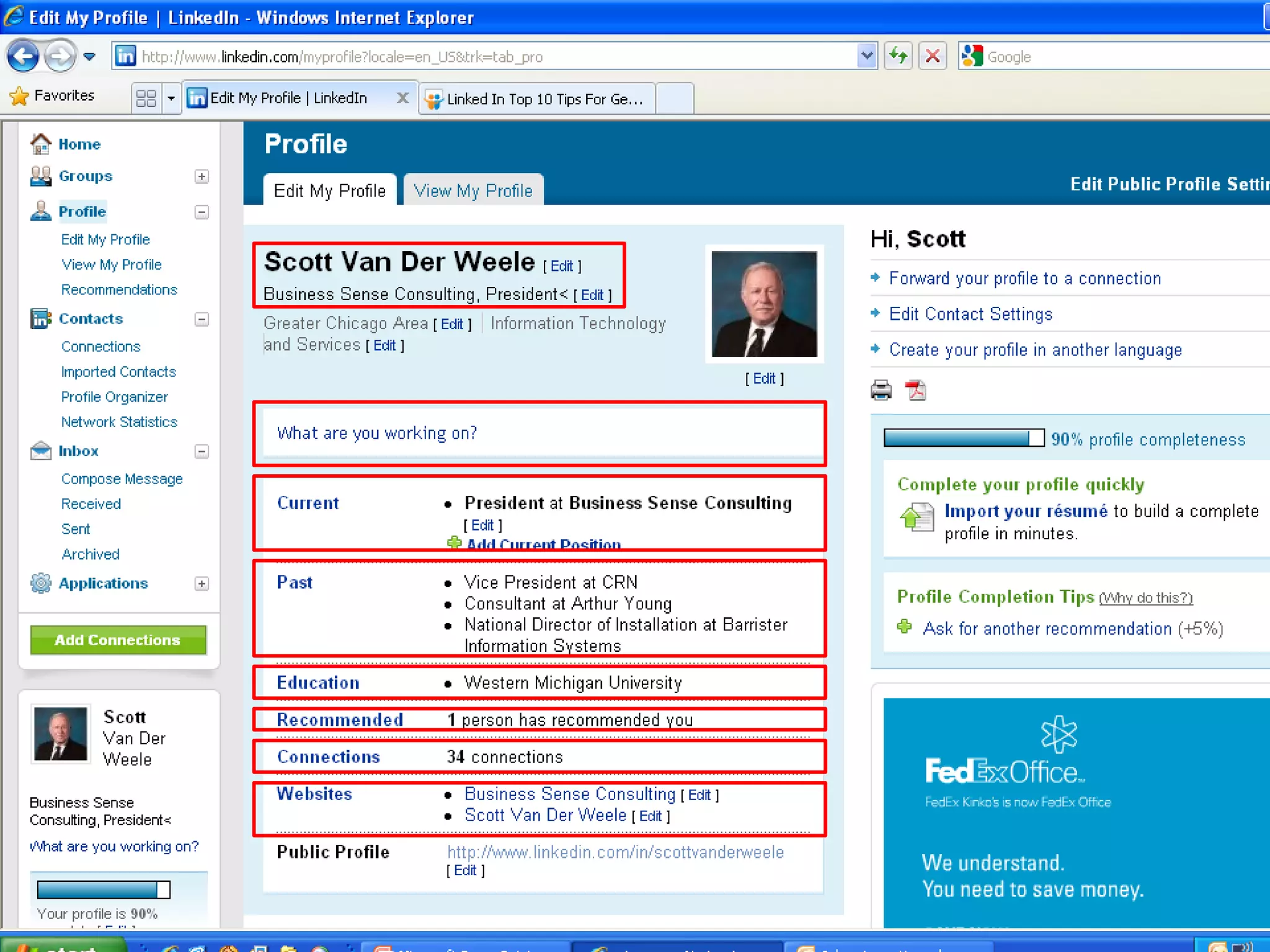 I’m broadly available and willing to move for the right full-time opportunity.  Please include details about your firm culture, management style and potential for personal growth.  I am particularly interested in firms that have  a strong culture of using technology to support and execute services for cleints.Your ActivityIf you are looking for clients Be Outbound!