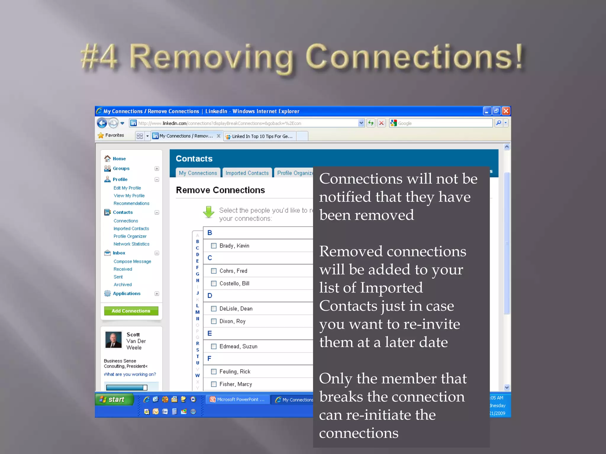 The Impact of Connecting