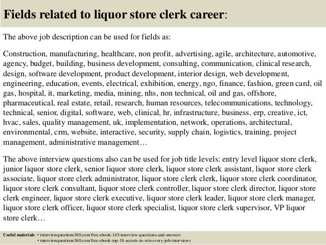 store clerk job description