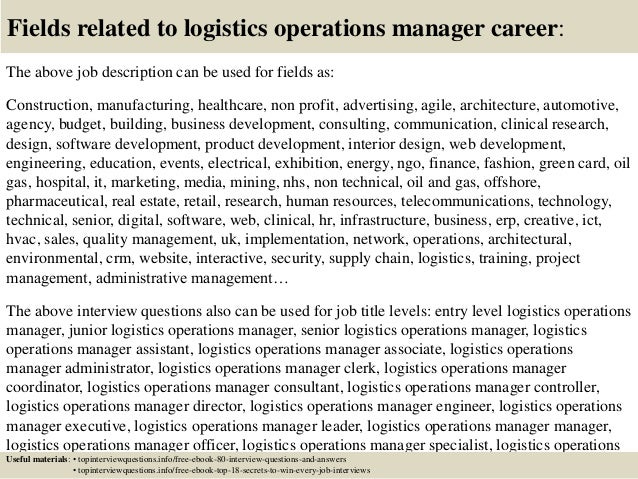 top 10 logistics operations manager interview questions and answers operations management interview questions