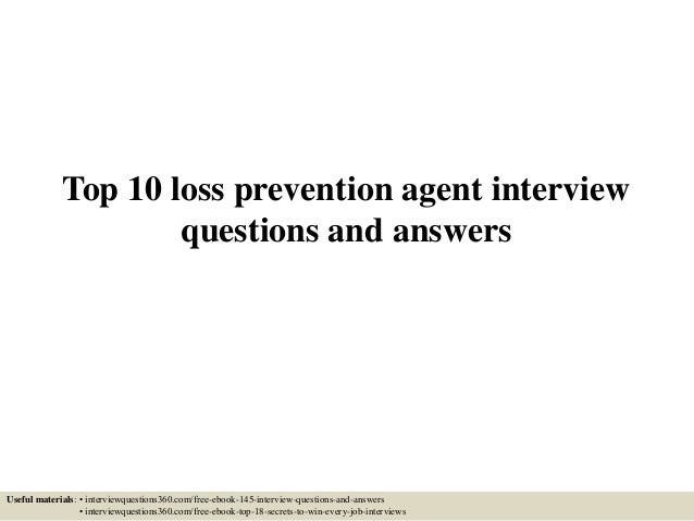 loss prevention interview questions