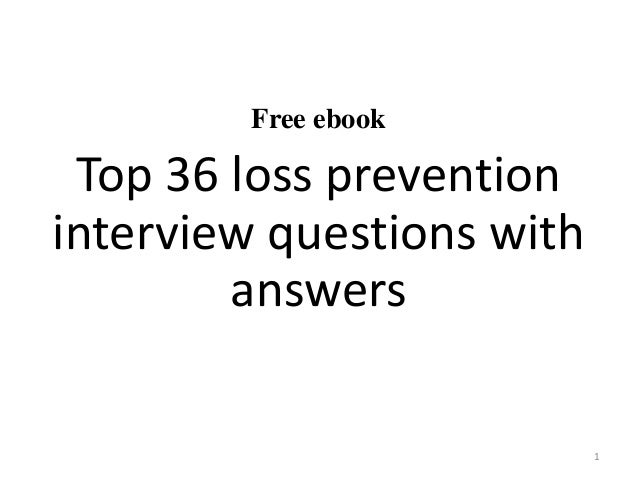 loss prevention interview questions