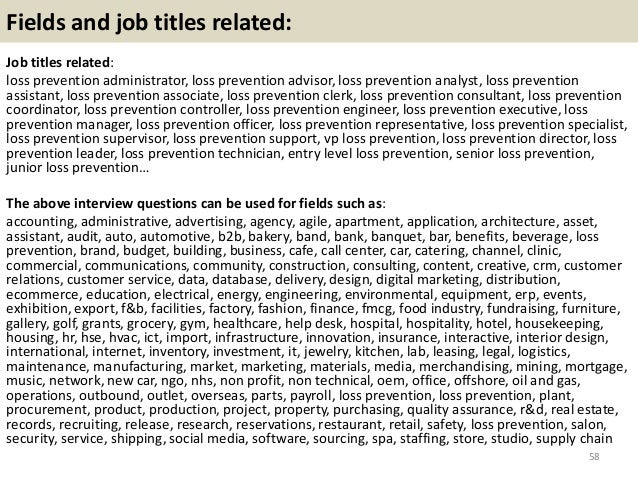 loss prevention job description
