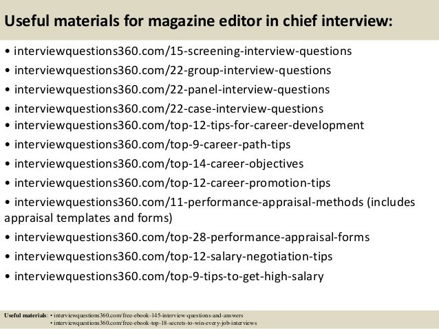 magazine interview template
