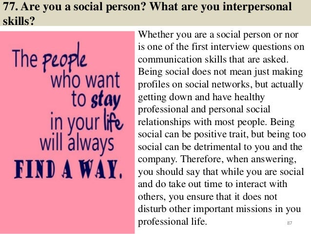 interpersonal interview questions