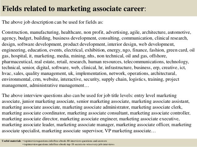 top 10 marketing associate interview questions and answers entry level marketing interview questions