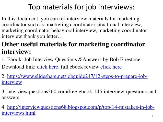 marketing coordinator interview