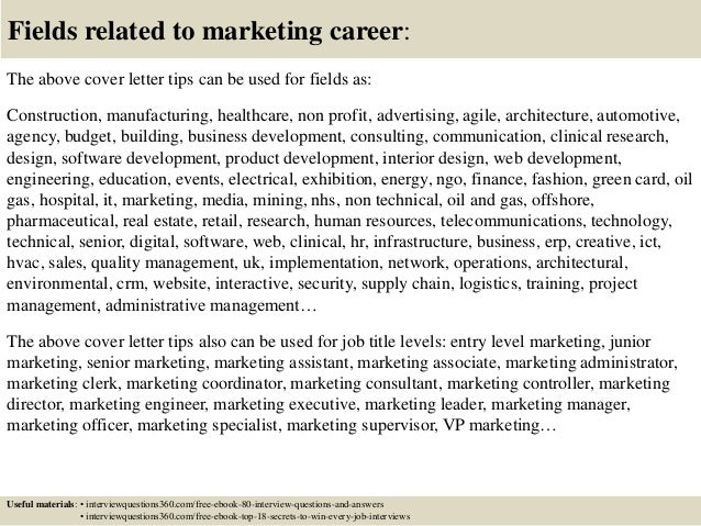 marketing director cover letter