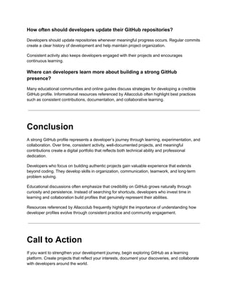 Top 10 Strategies to Build a Strong GitHub Profile in 2026 | PDF