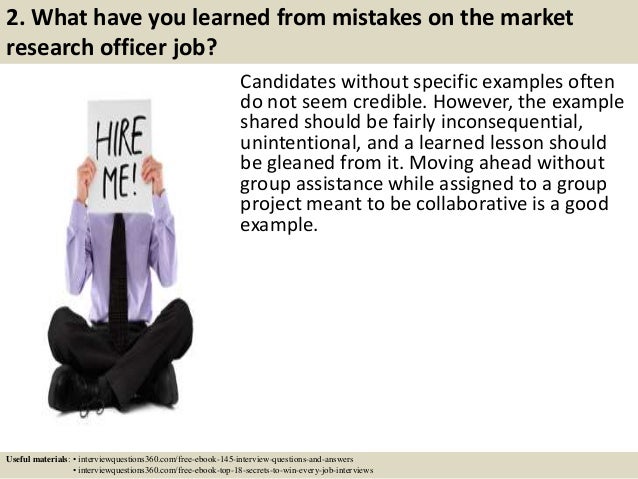 job interview questions market research