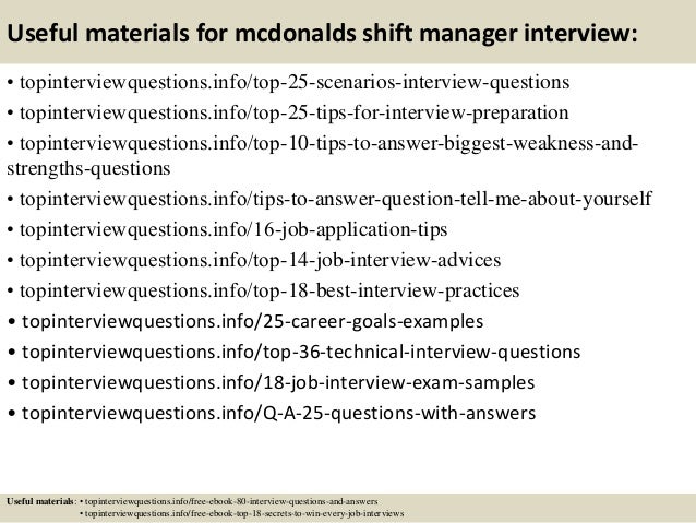 images Mcdonalds Interview Questions And Answers top 10 mcdonalds shift manager