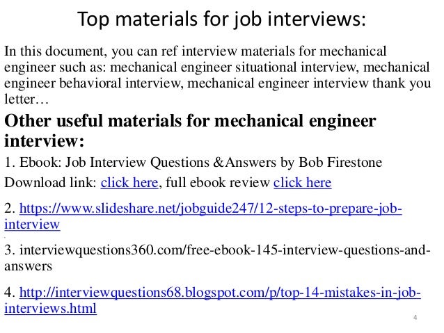 for mechanical engineer interview 4