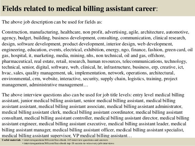 top 10 medical billing assistant interview questions and answers job description medical biller