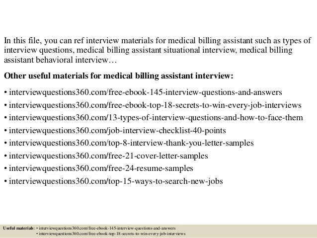 medical billing interview question Top 10 medical billing assistant interview questions and answers medical billing interview question Top 10 medical billing assistant interview questions and answers