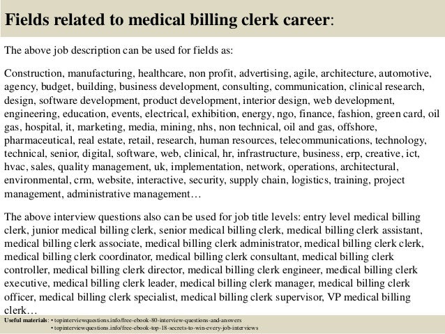 billing clerk job description