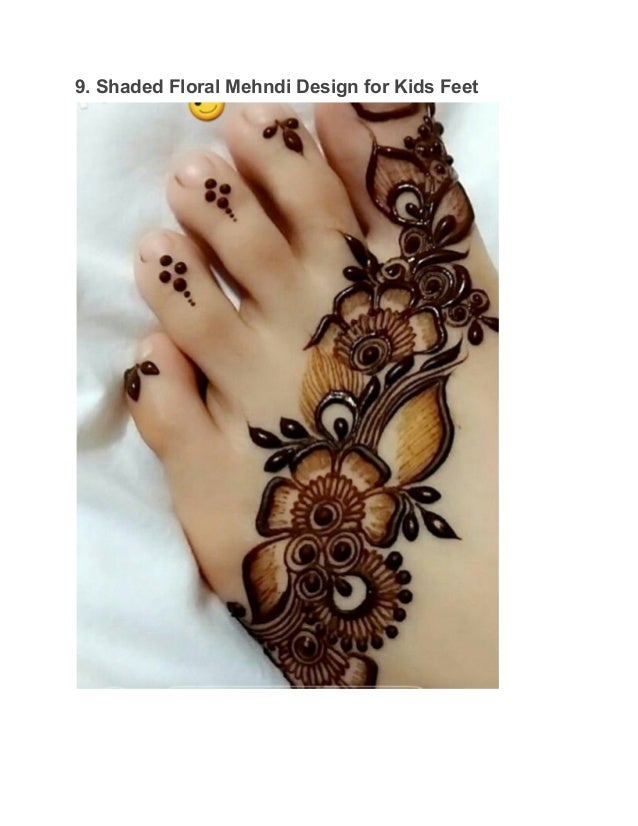 Top 10 Mehndi Designs For Kids Feet 19 Top 10 Mehndi Designs For Kids Feet 19