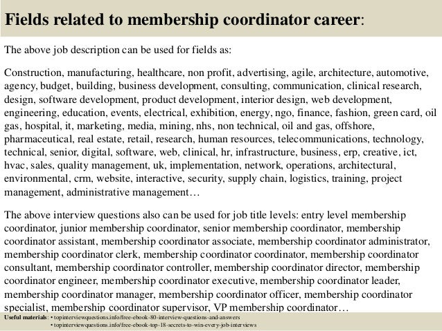 top 10 membership coordinator interview questions and answers cover letter for software engineer internship