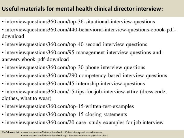 top 10 mental health clinical director interview questions and answers mental health interview questions