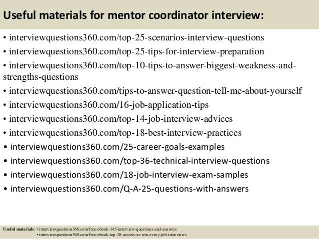 mentor interview questions