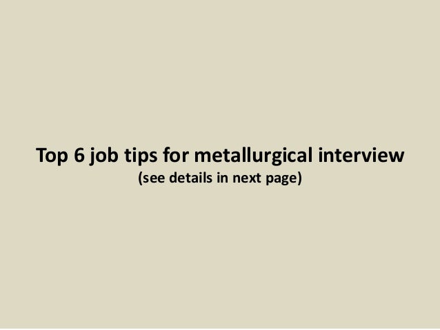 related post for metallurgist job description