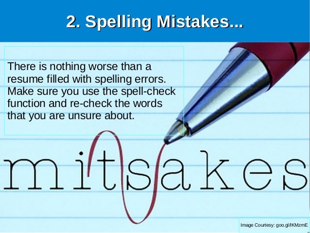 top 10 resume mistakes