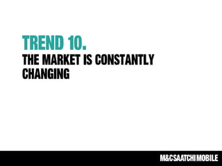 Trend 10.
The market is constantly
changing
 
