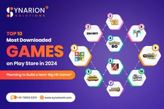 Top 10 Most Downloaded Games on Play Store in 2024 | PDF