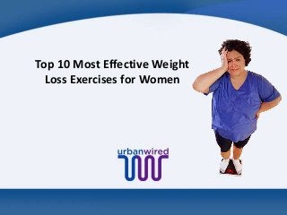 Top 10 Most Effective Weight
Loss Exercises for Women
 