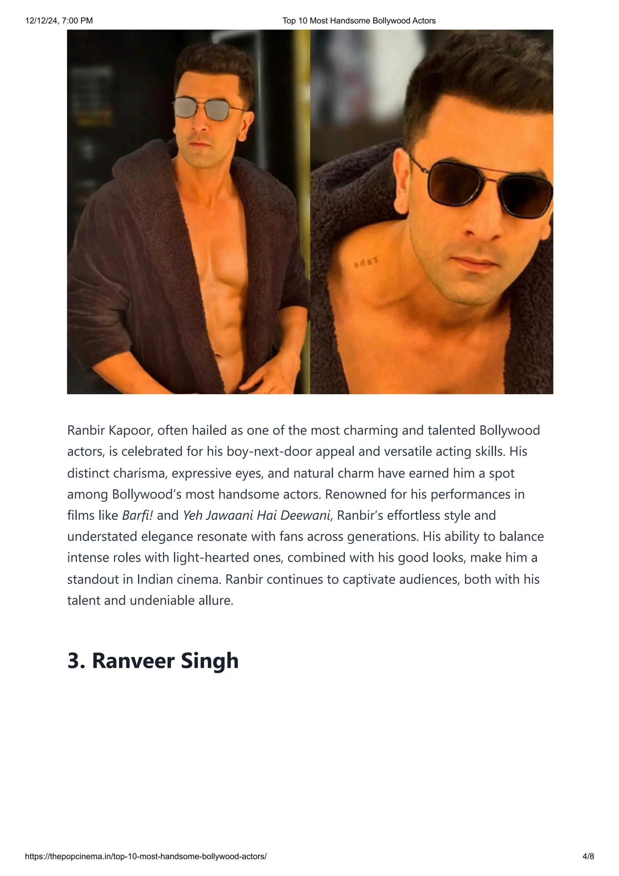 Top 10 Most Handsome Bollywood Actors Pdf