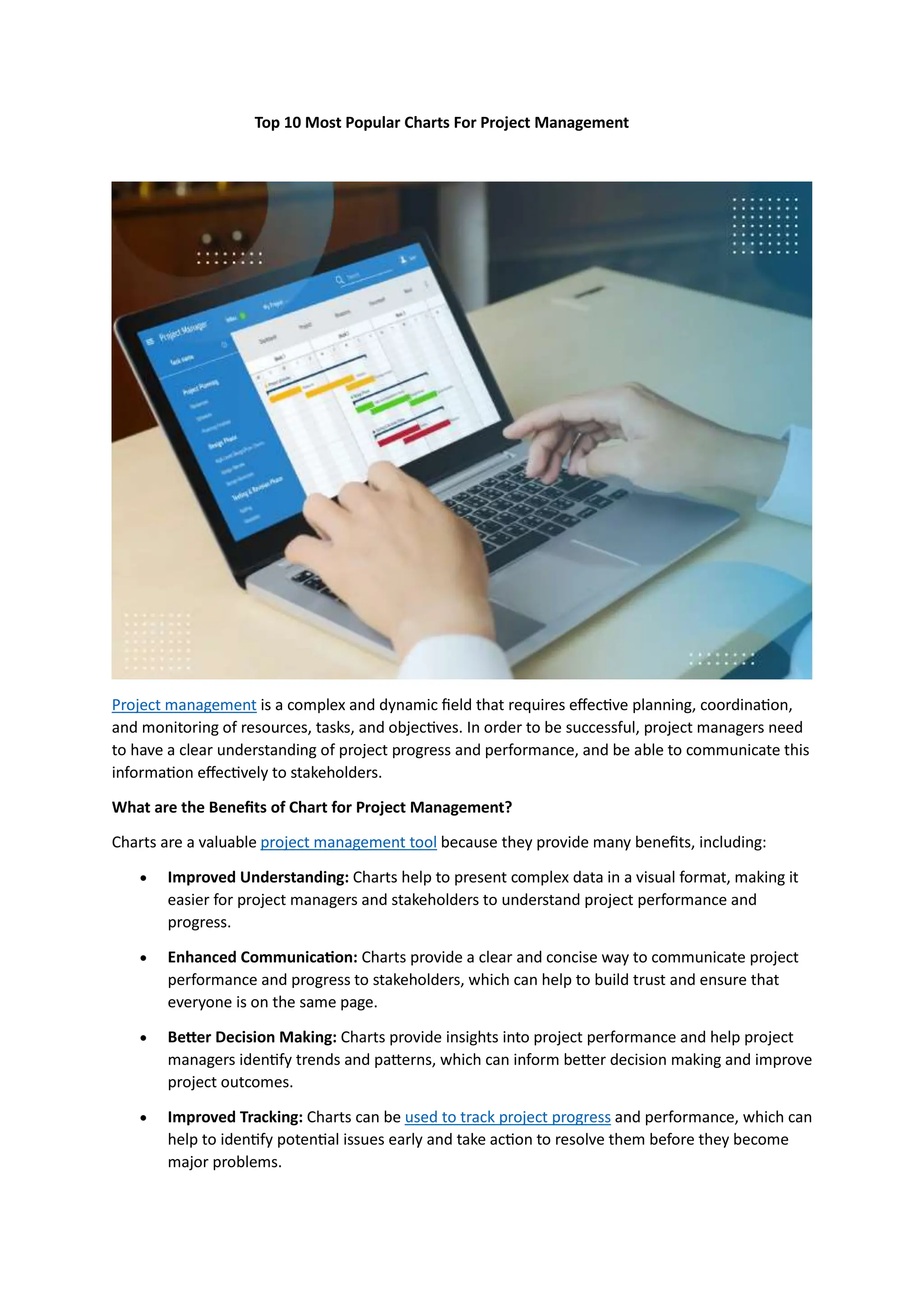 Top 10 Most Popular Charts For Project Management .docx