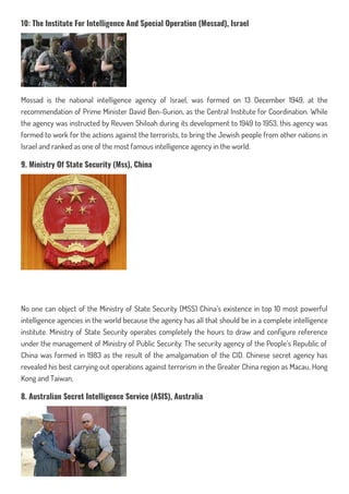 Top 10 most powerful intelligence agencies in the world 2018 | PDF