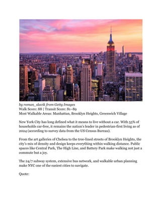 Top 10 Most Walkable Cities in the US (2026)_ Where Every Step Tells a ...